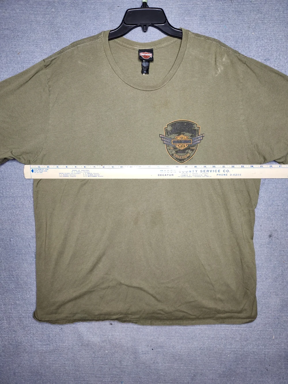 Harley-Davidson Men’s Olive Green Graphic Crew T-Shirt #291